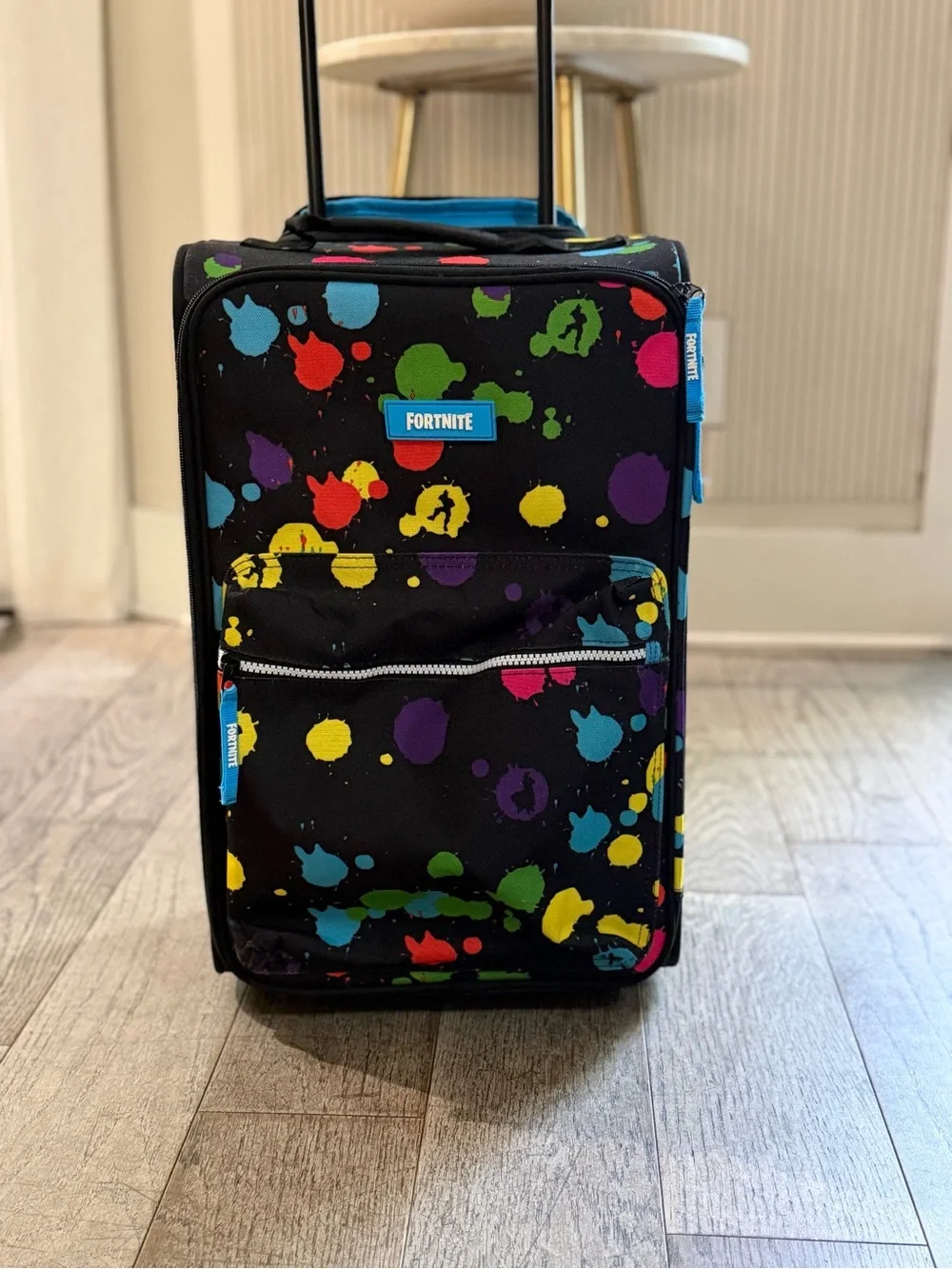 Fortnite Kids Black Multicolor Splash Rolling Backpack